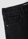 Jeans neri wide leg in misto cotone e viscosa per bambino_2