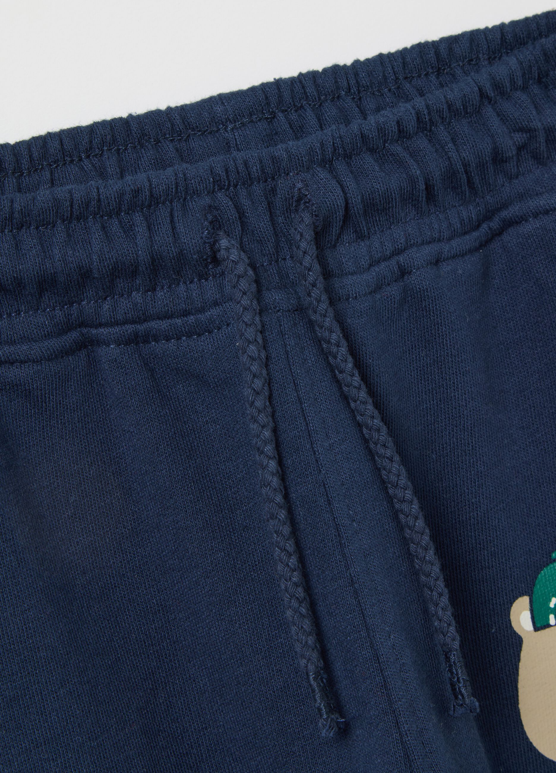 Children's navy cotton trousers, regular fit