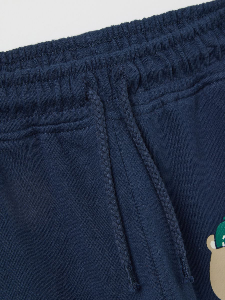 Children's navy cotton trousers, regular fit_2