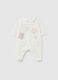 White Baby Cotton Blend Sleepsuit_0