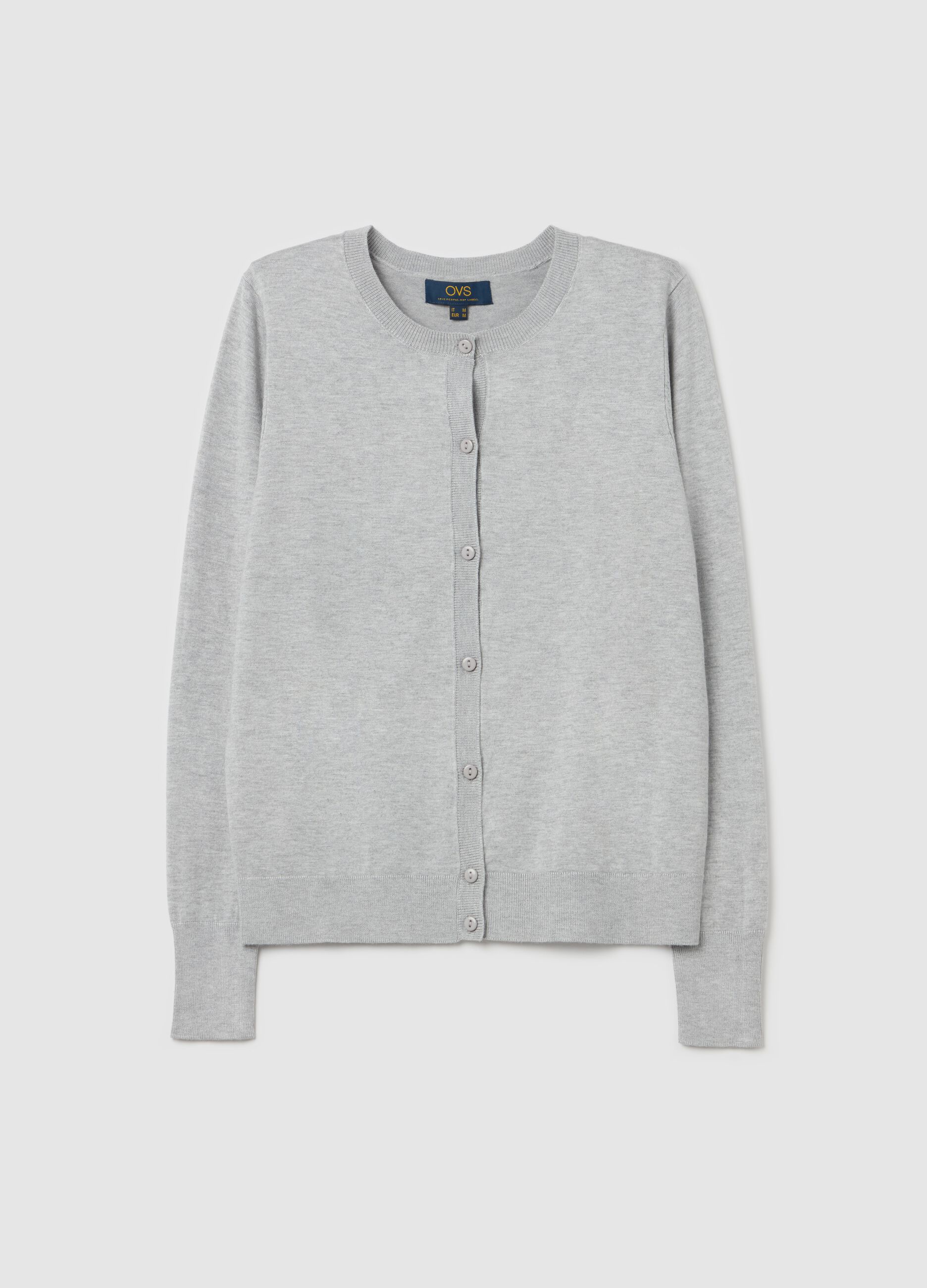 Cardigan con scollo rotondo