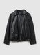 Black vegan leather jacket regular fit_4