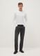 Black Cotton Blend Regular Tapered Jeans_0