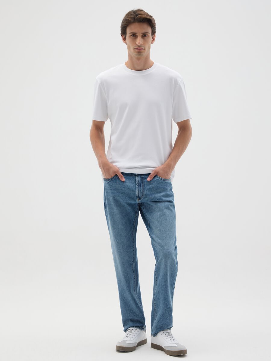 White pure cotton t-shirt relaxed fit_2
