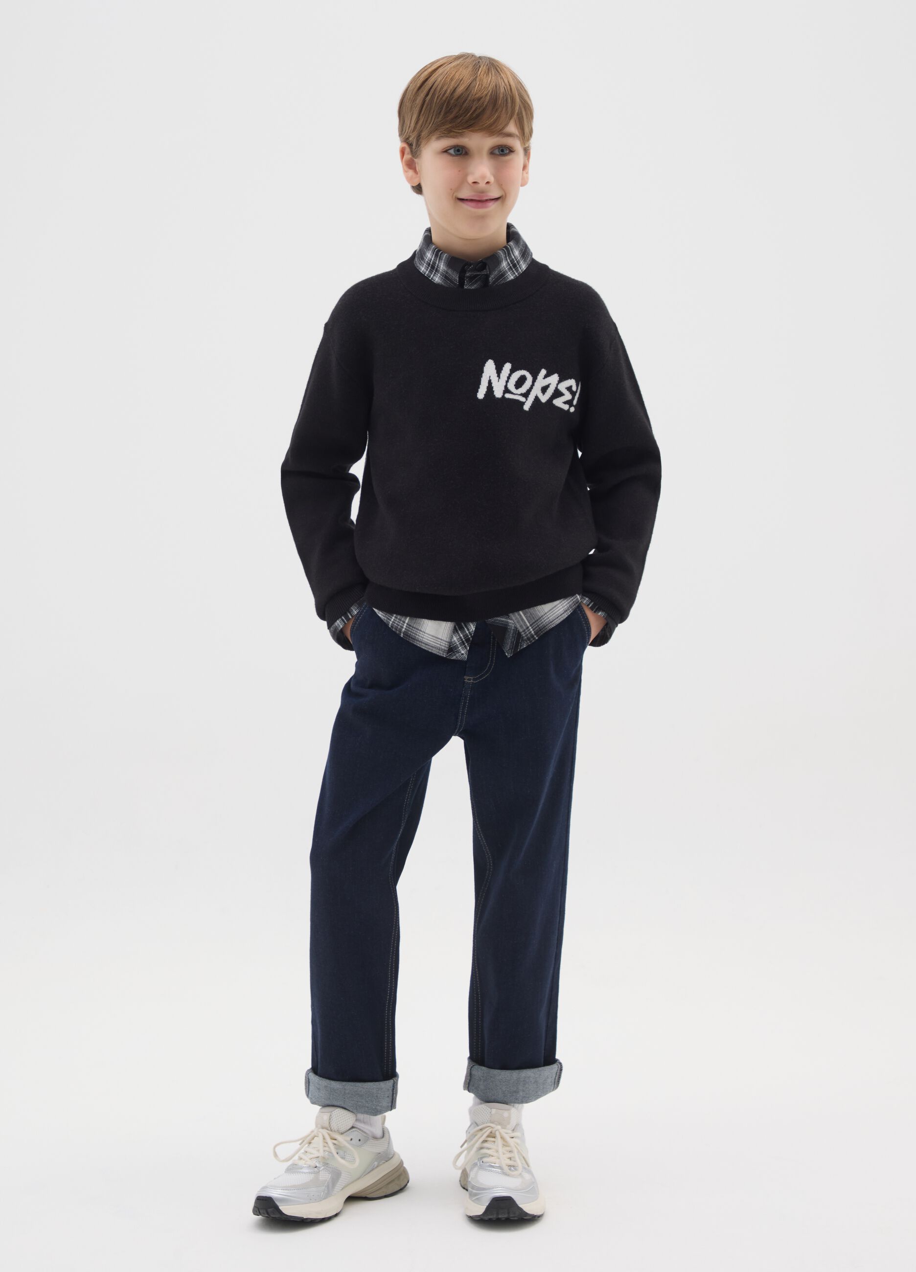 Boy's blue relax fit stretch denim jeans