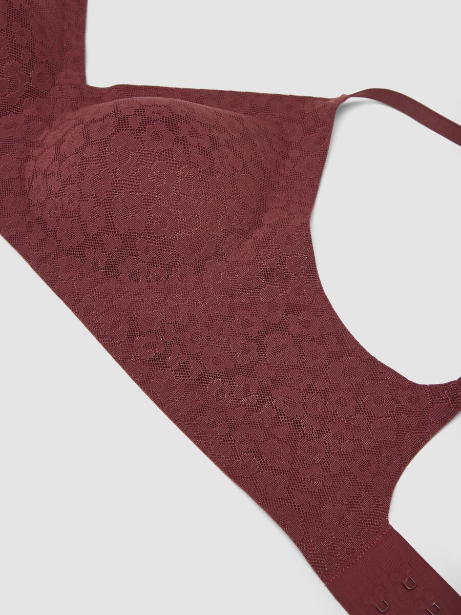 Reggiseno bralette rosso in tessuto elasticizzato con pizzo_1