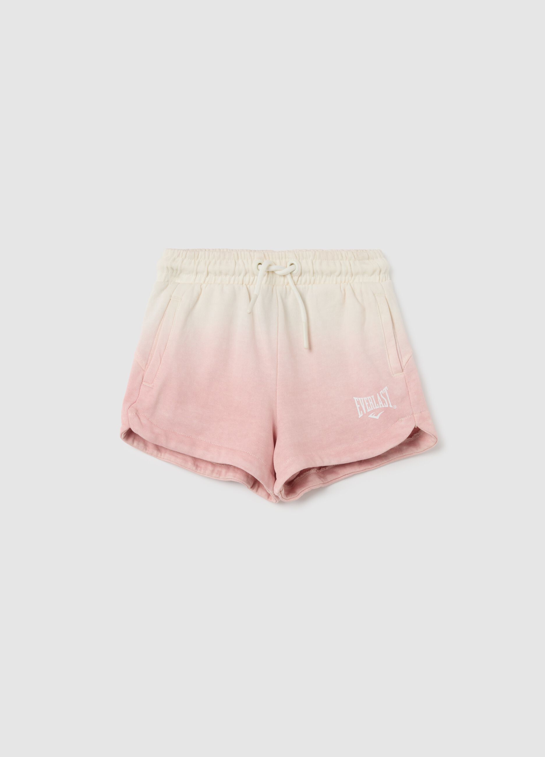 Girls' multicolour regular fit cotton blend shorts with Everlast logo