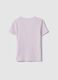 T-shirt fitted in cotone elasticizzato viola per ragazza_4