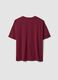 Red crew-neck T-shirt in stretch cotton-modal blend, regular fit_5