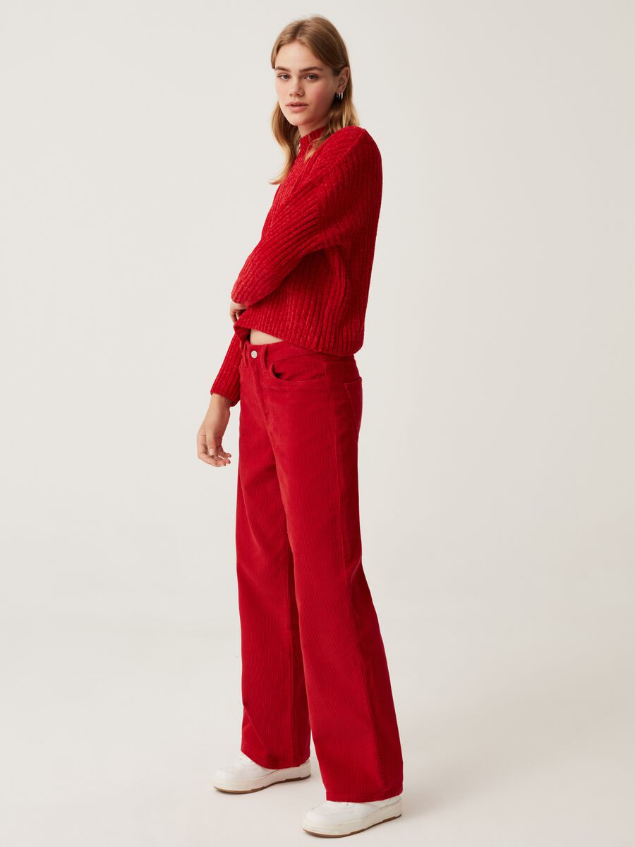 Pantaloni wide leg in corduroy Baby Angel_0