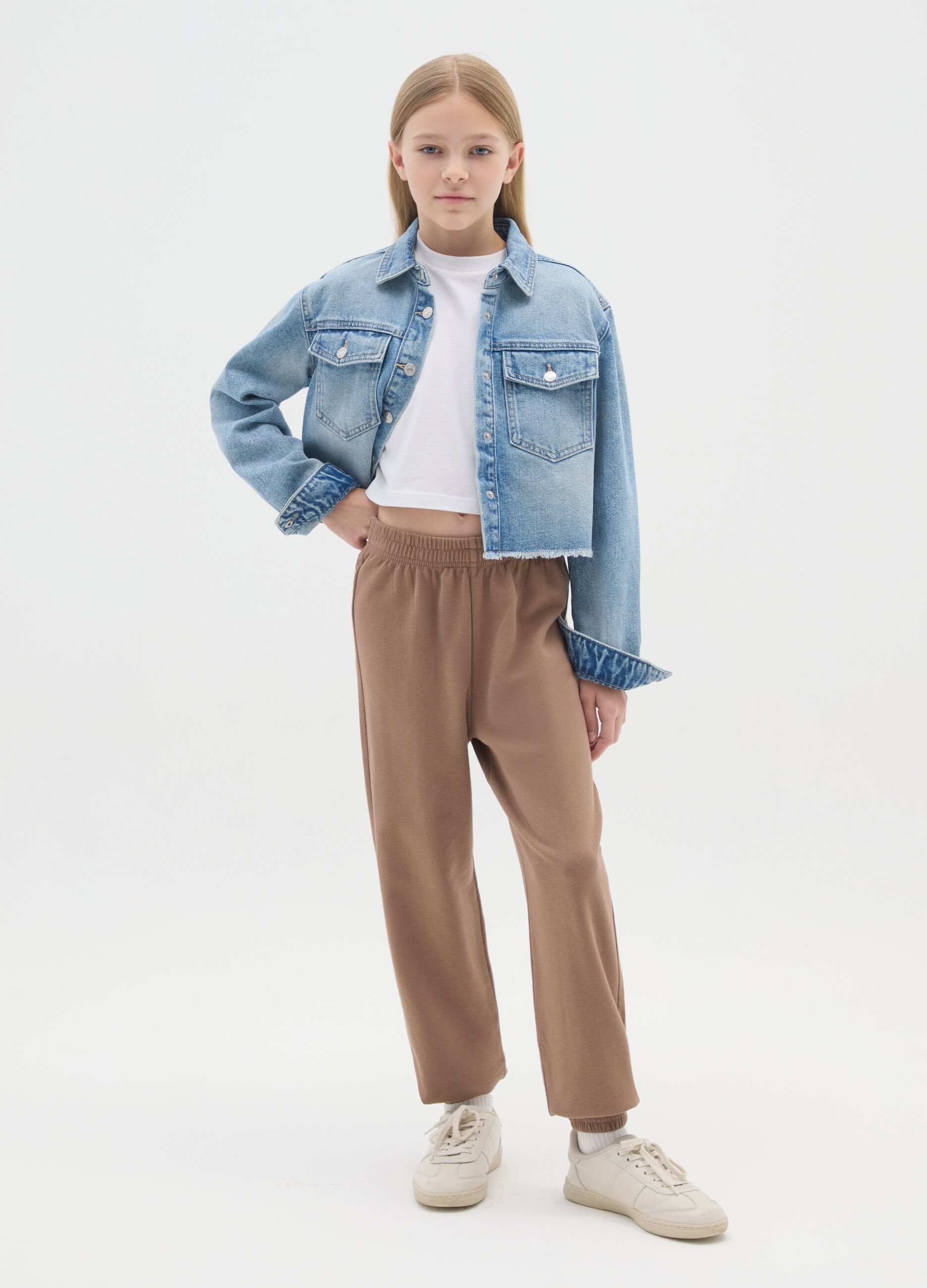 Brown Cotton Jogger Trousers