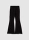 Girls' Black Mix Flare Fit Trousers_4