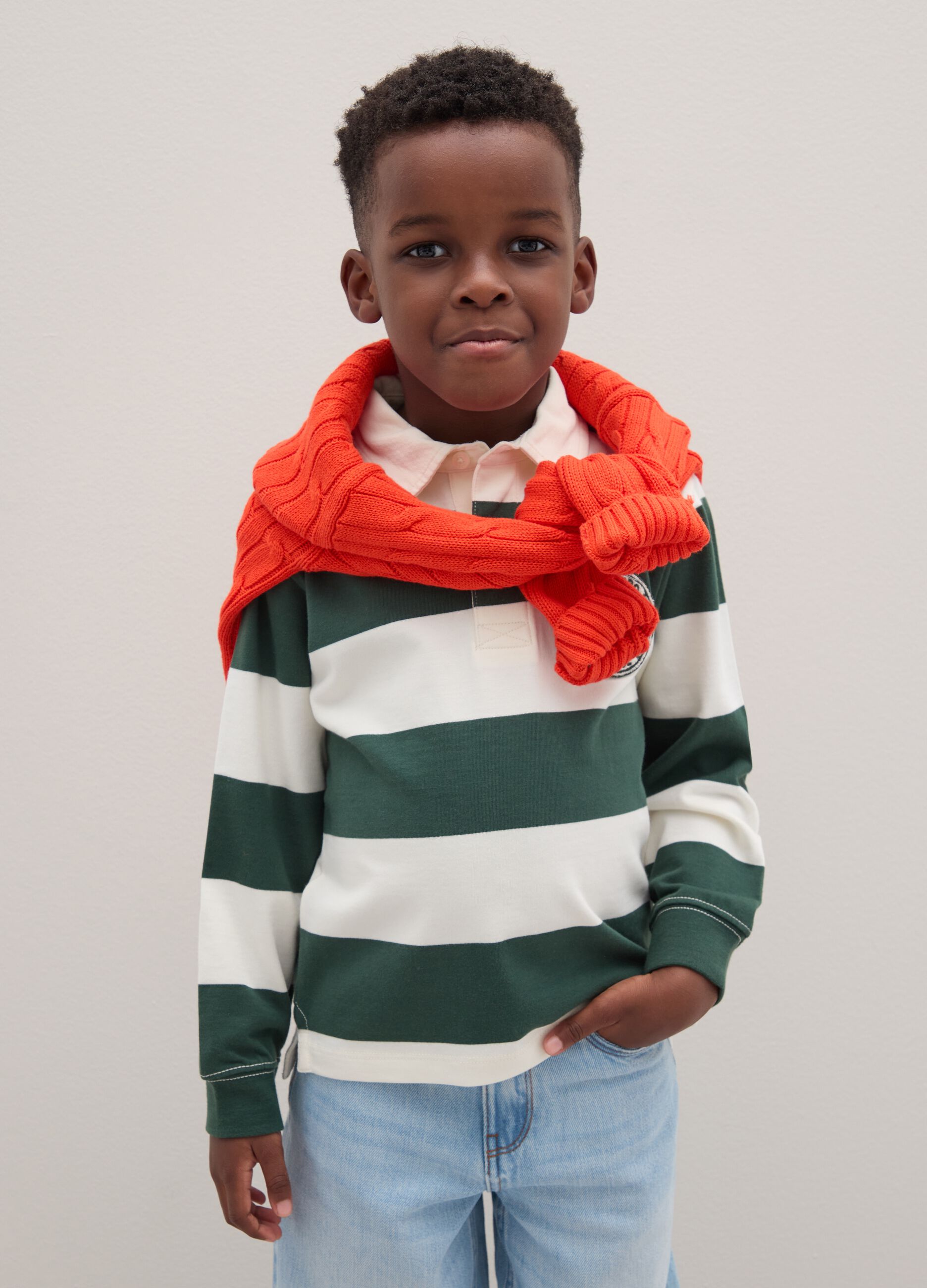 Kids' multicolour pure cotton polo, regular fit