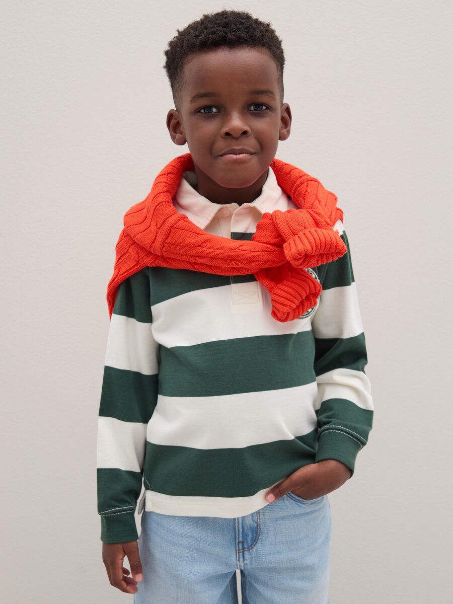 Kids' multicolour pure cotton polo, regular fit_0