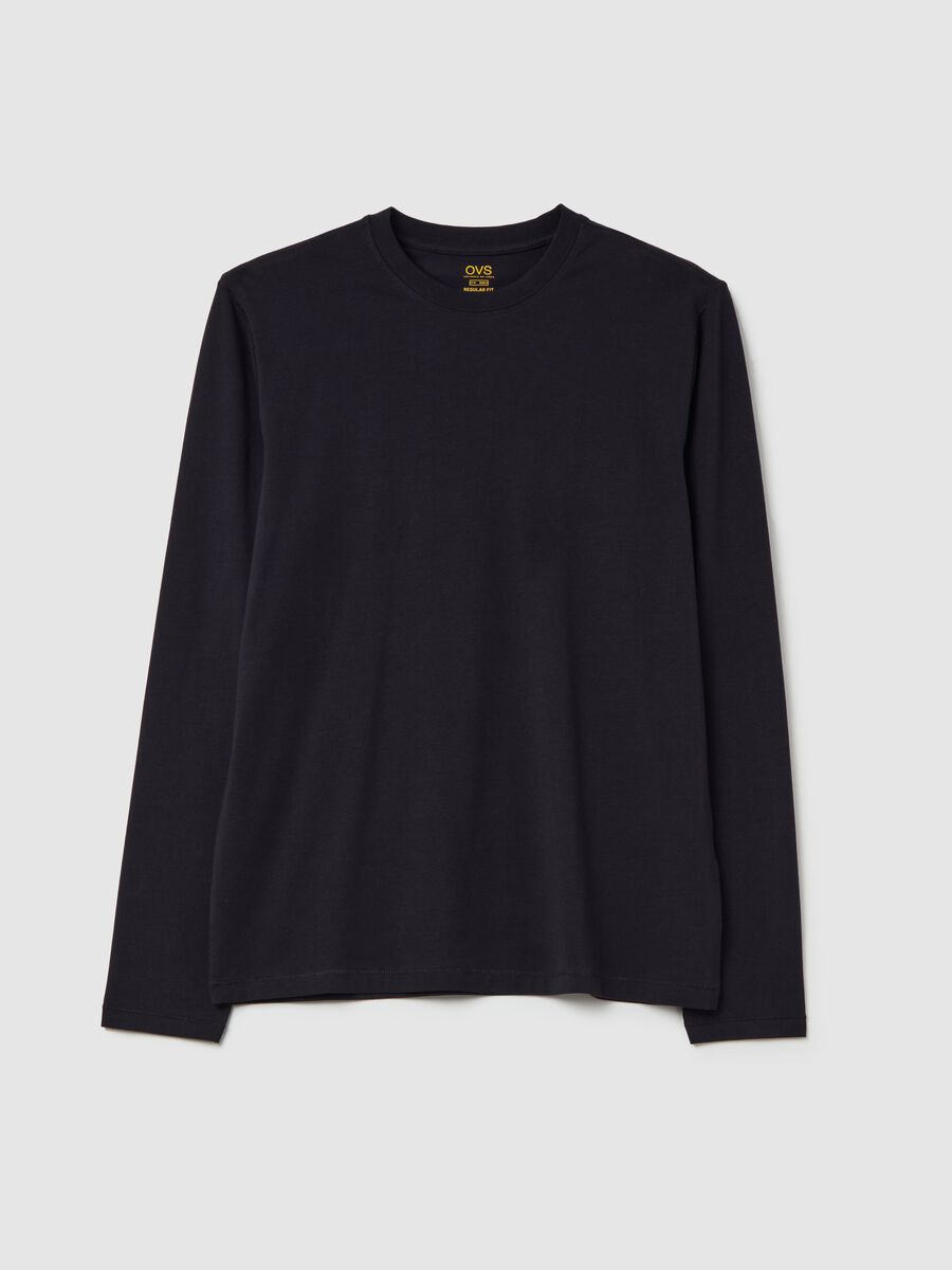Long-sleeved T-shirt in stretch cotton_4