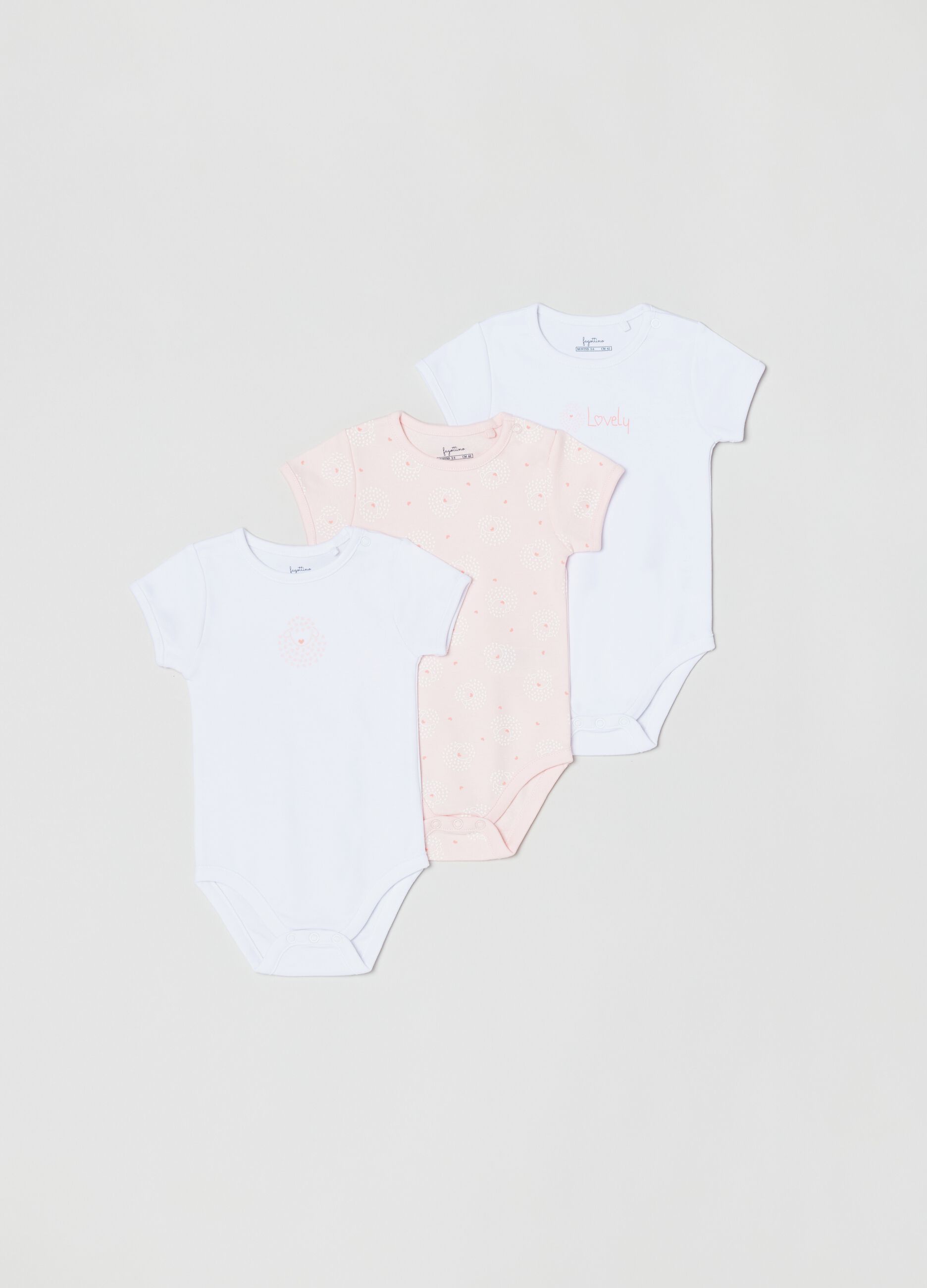 Tripack body in cotone con stampa_0