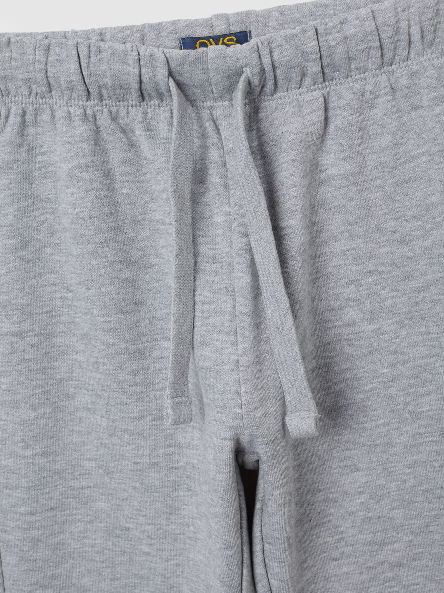 Children's grey pure cotton regular fit trousers_2