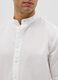 Mandarin shirt in cotton and linen with short sleeves_3