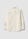 White pure cotton oversized shirt with purple embroidery_2