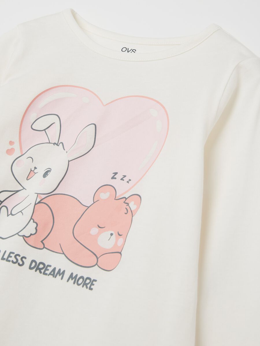 Pigiama in cotone bio "Sleep less Dream more"_2