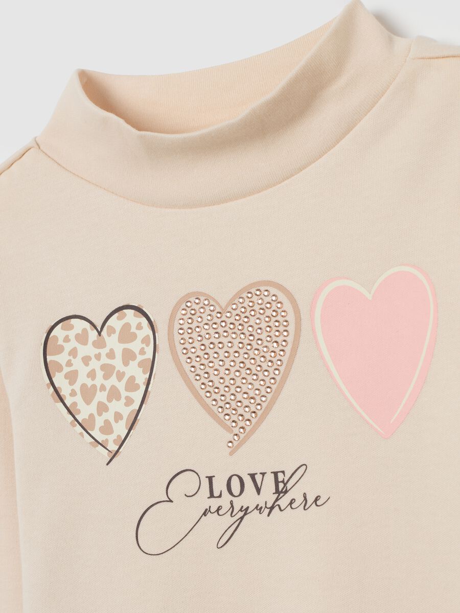 Girls' beige pure cotton regular fit sweater_2