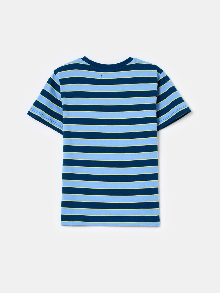 T-shirt with round neck and striped pattern_1