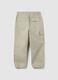 Children's stretch cotton beige cargo trousers_1