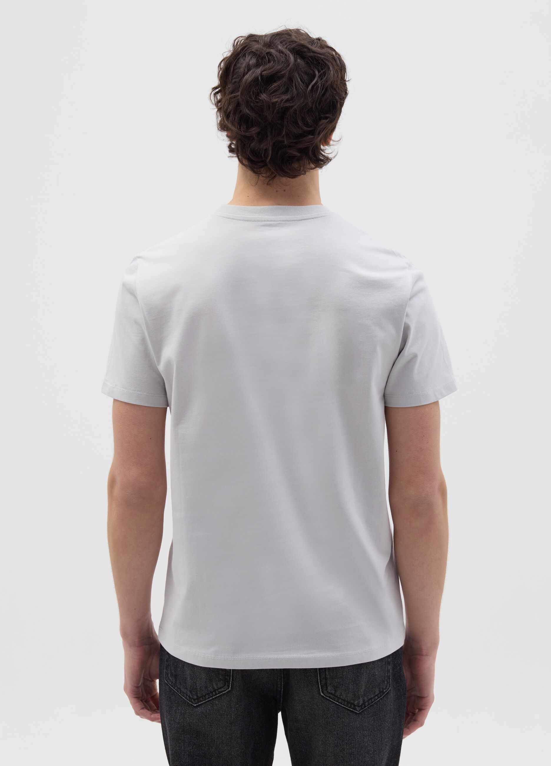 Organic cotton T-shirt with round neck