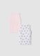 2-pack pink and white organic cotton vests with Lilo & Stitch print_1