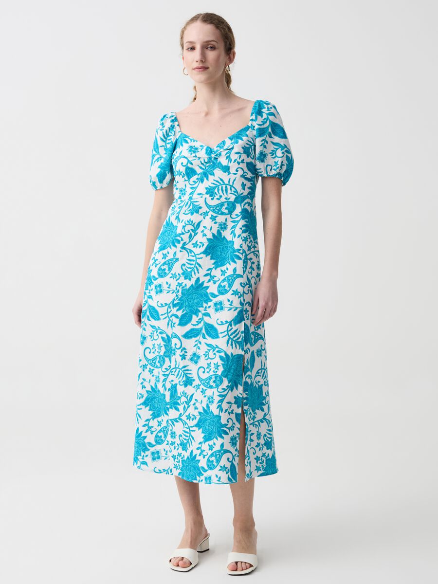 Long dress with puff sleeves_1