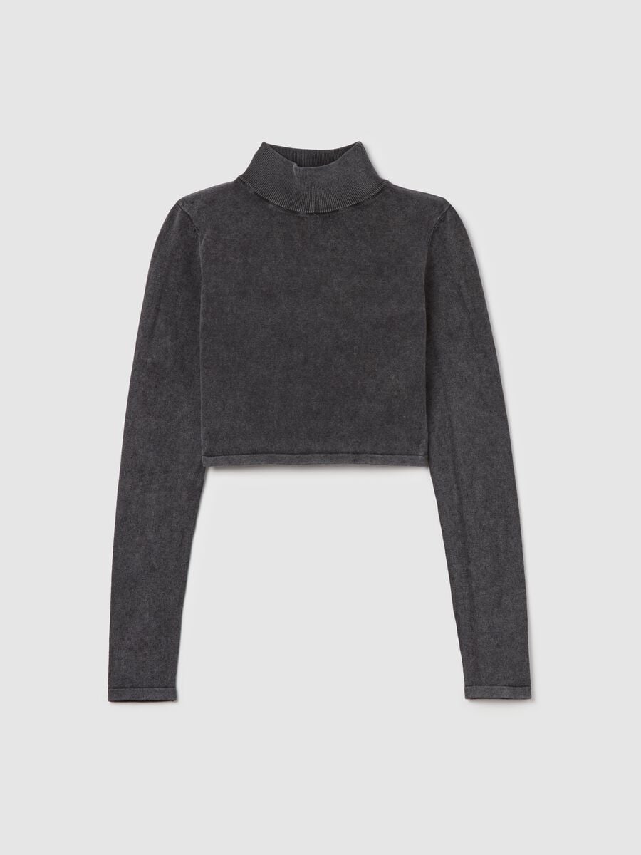 High Neck Knit Top Vintage Grey_6