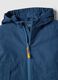 Blue lightweight children's jacket with full zip and hood, regular fit_2