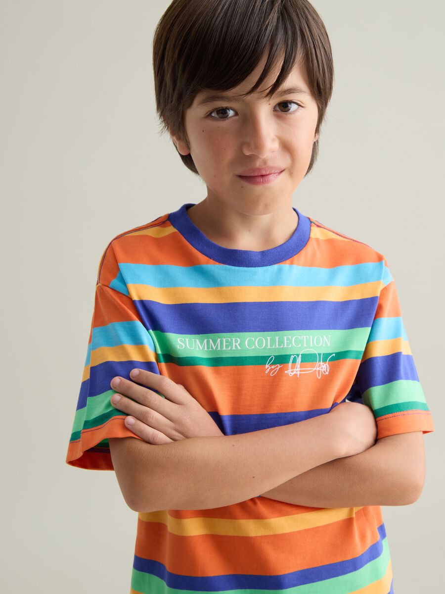 Children's multicolor pure cotton t-shirt in regular fit_1