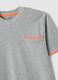Grey stretch cotton T-shirt with chest pocket_1