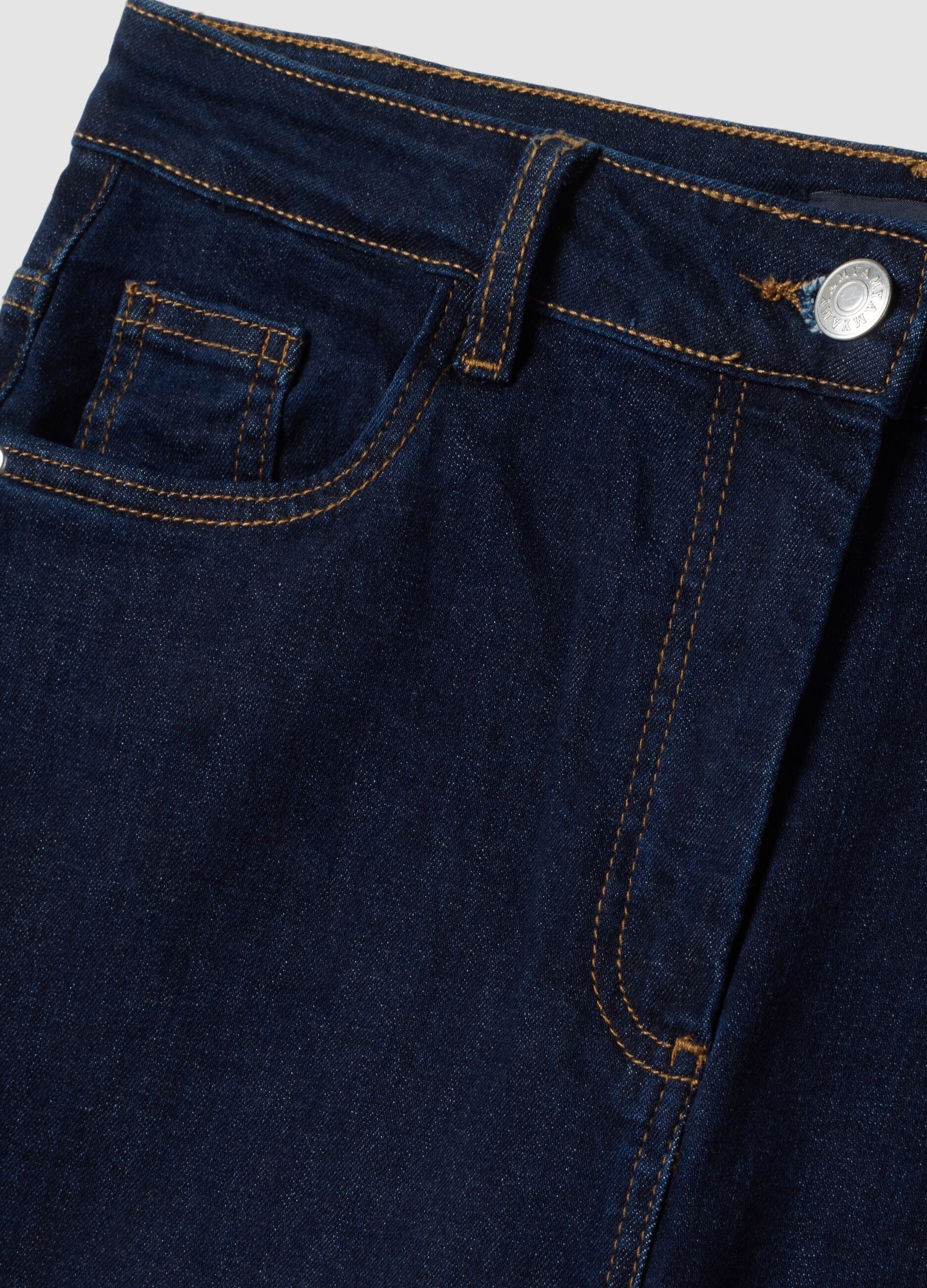 Jeans blu scuro bootcut in cotone elasticizzato