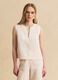 Beige linen-viscose blend top with oversized fit_2