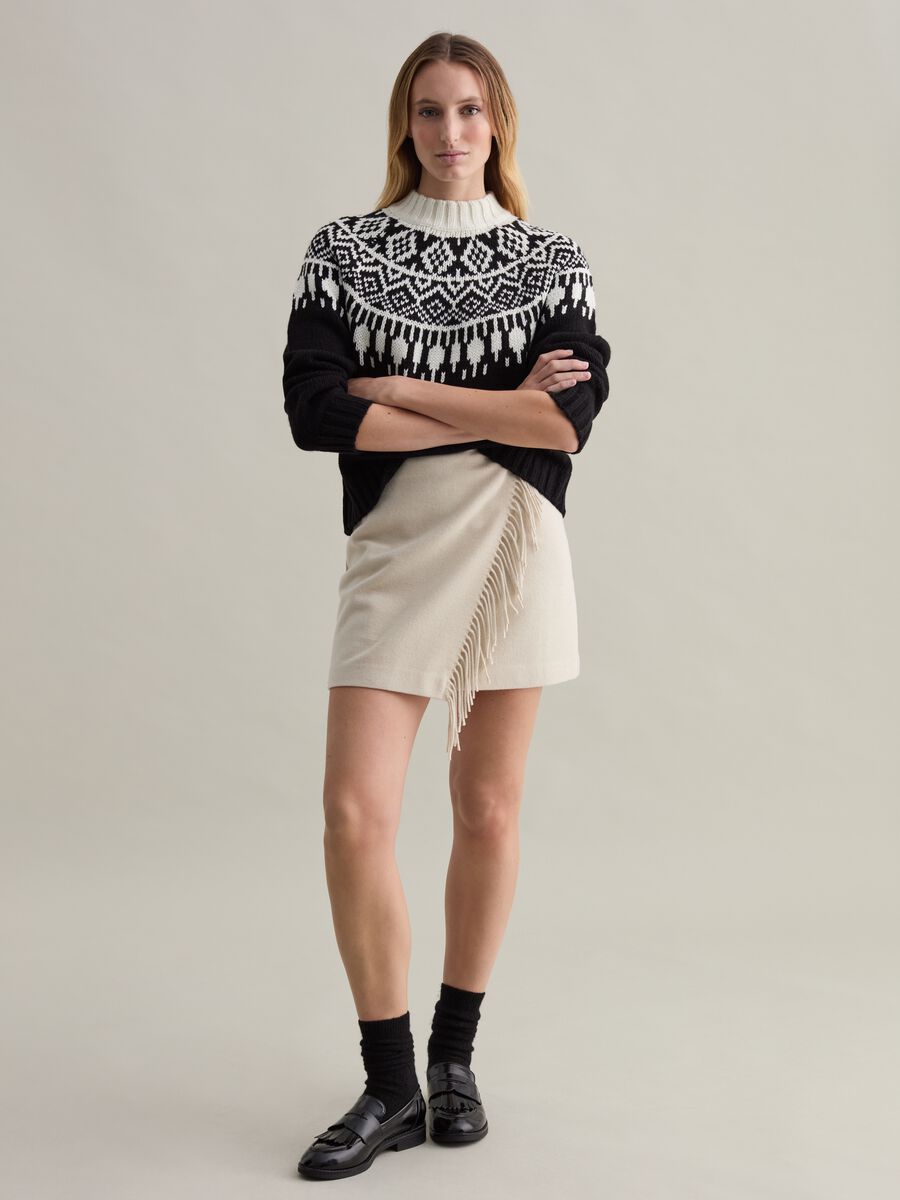 Pullover with mock neck and Norwegian design_1