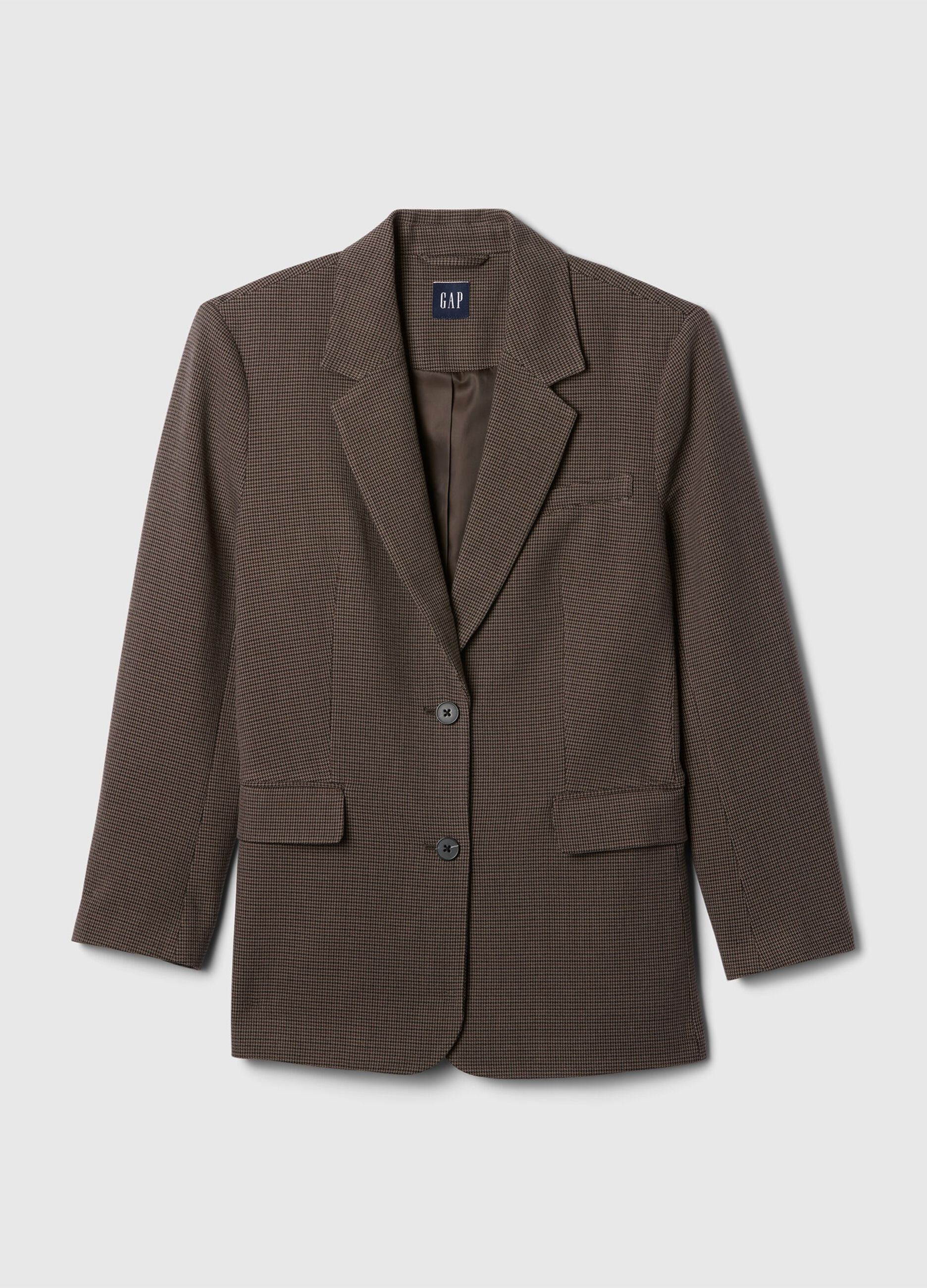 Blazer monopetto in pied de poule