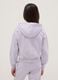Girls' purple regular fit pure cotton hoodie with zip_1