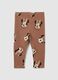 Girls' Brown Slim Fit Stretch Cotton Leggings_1