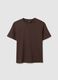 Brown pure cotton regular fit t-shirt_5