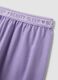 Girls&rsquo; purple short pyjamas in 100% organic cotton with slogan_3