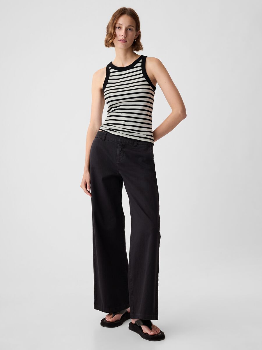 Ribbed tank top with halter neck_2