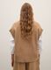 Brown long cotton-blend waistcoat with buttons and pockets_3