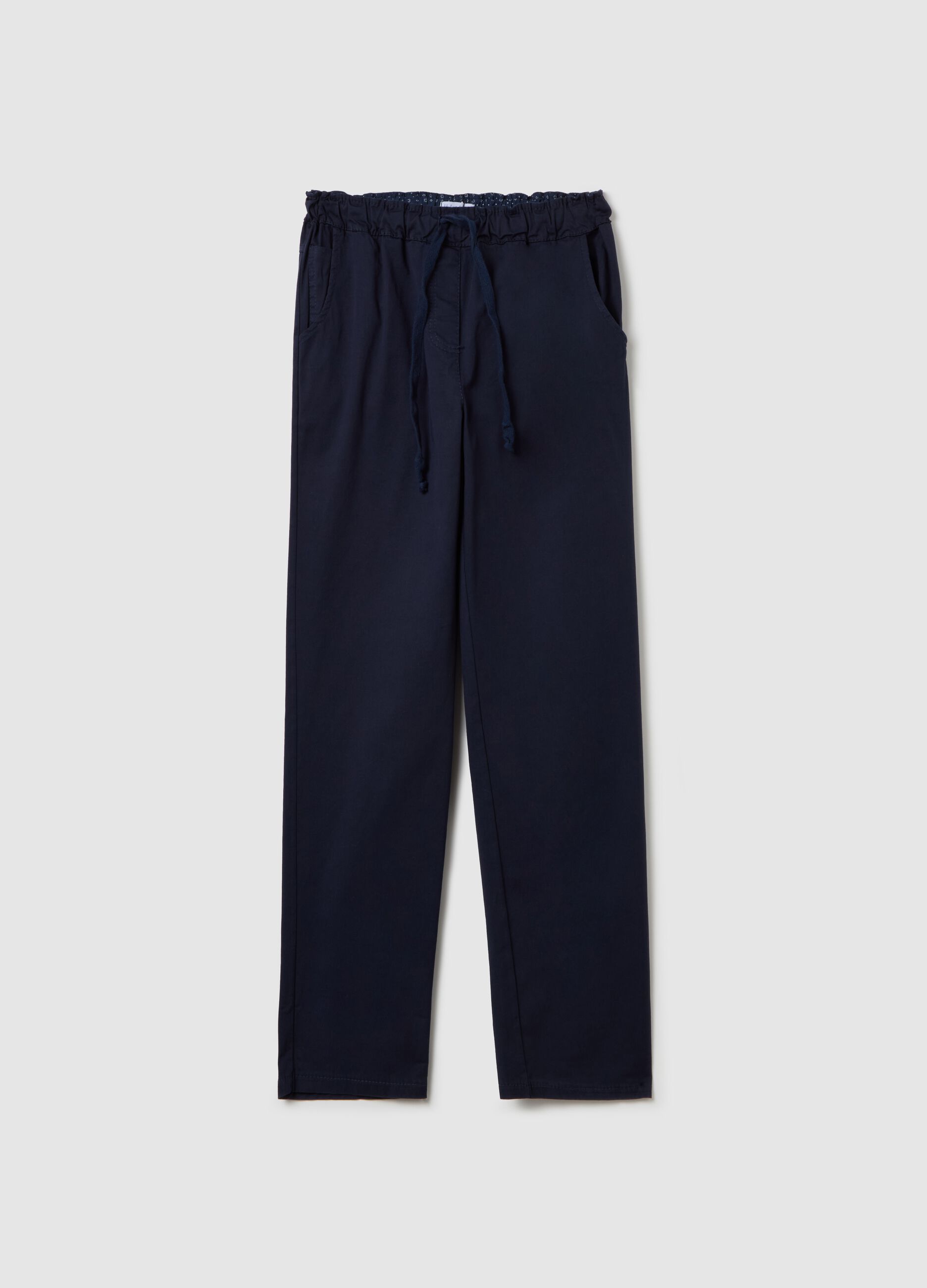 Stretch cotton jogger trousers