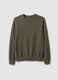 Green Crew Neck Sweater in Pure Cotton Regular Fit_4