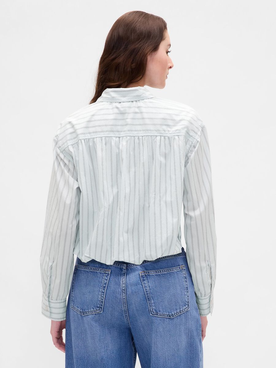 Blue Striped Cotton Shirt_1