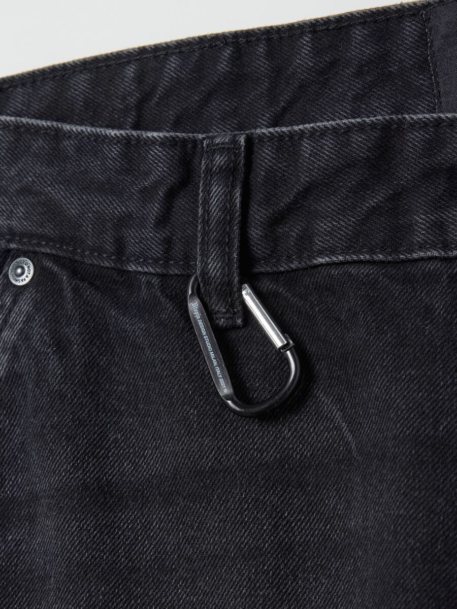 Denim Cargo Shorts Black_7