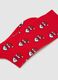 Red Cotton Blend Christmas Socks_2