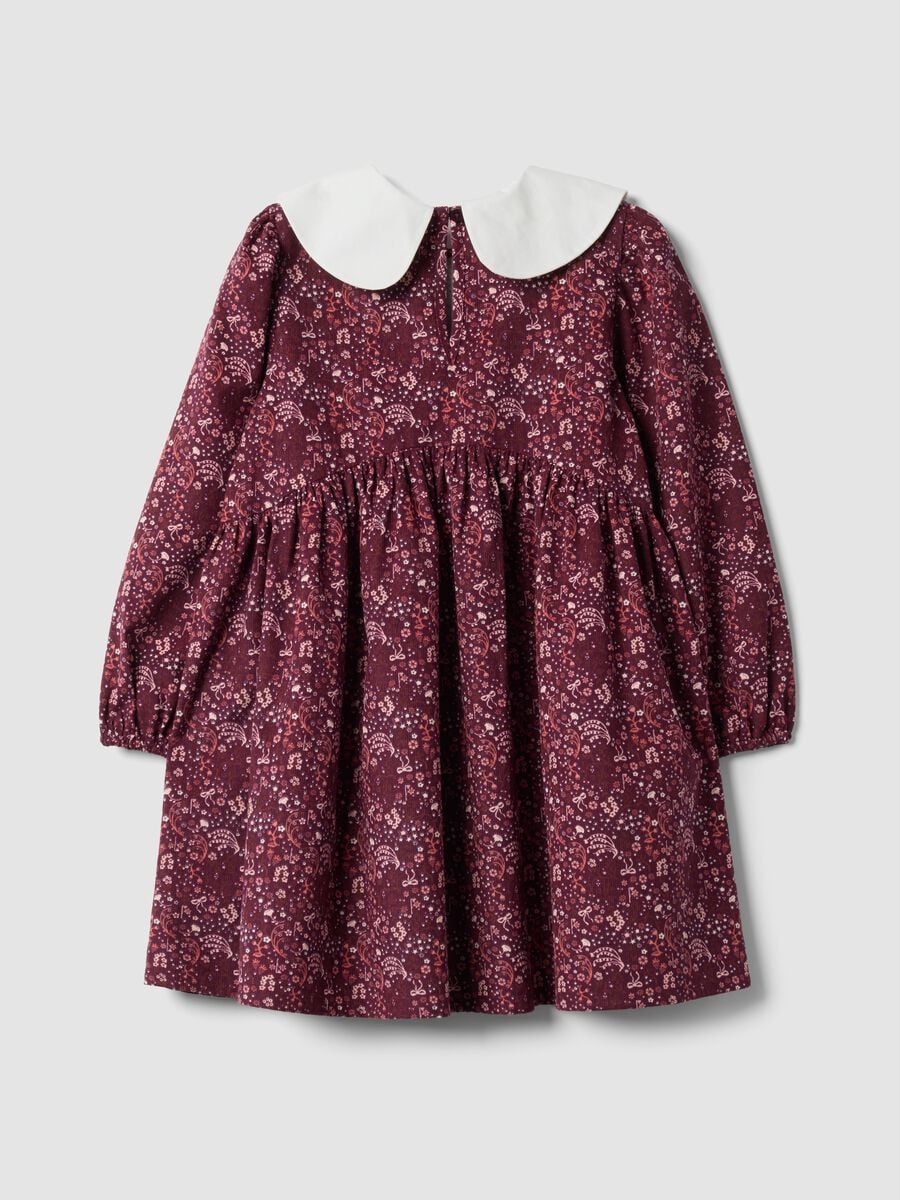 Abito girocollo rosso bordeaux in puro cotone regular fit_1